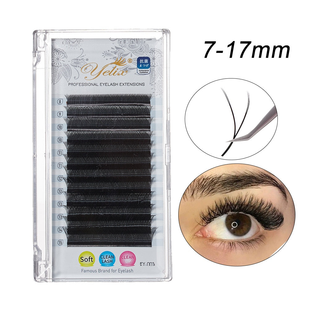 Yelix L Curl Y lashes Extension Natural-Looking Luxurious Look Salon