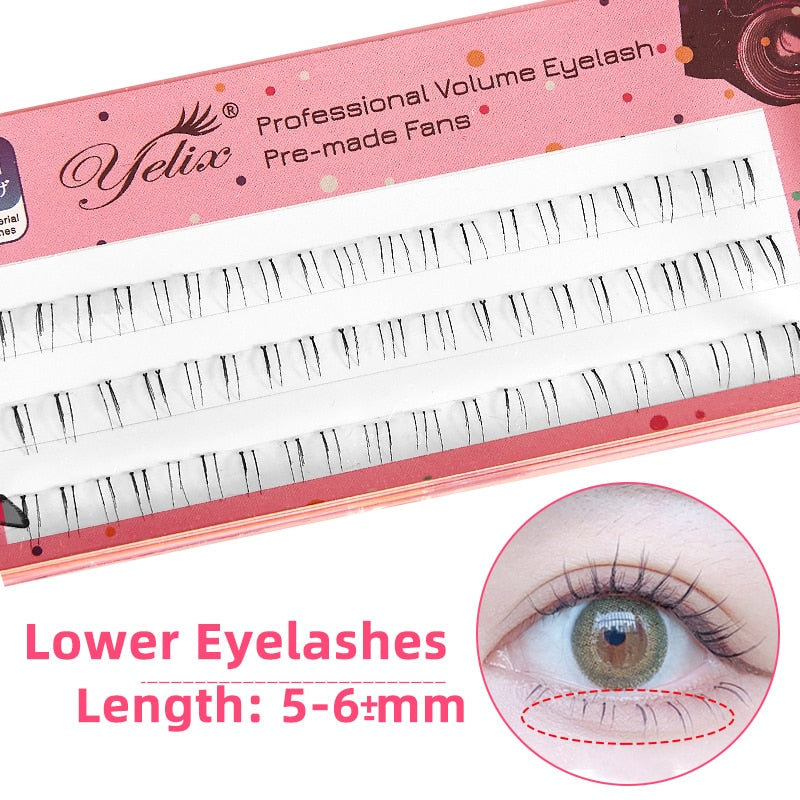 Yelix A-type Flase Lash Fake Eyelashes Synthetic Silk Mink Extensions