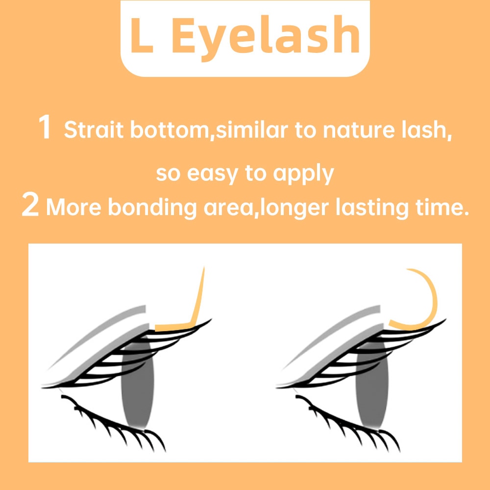 Yelix L Curl Lash Extension Soft & Natural False Eyelashes Individual