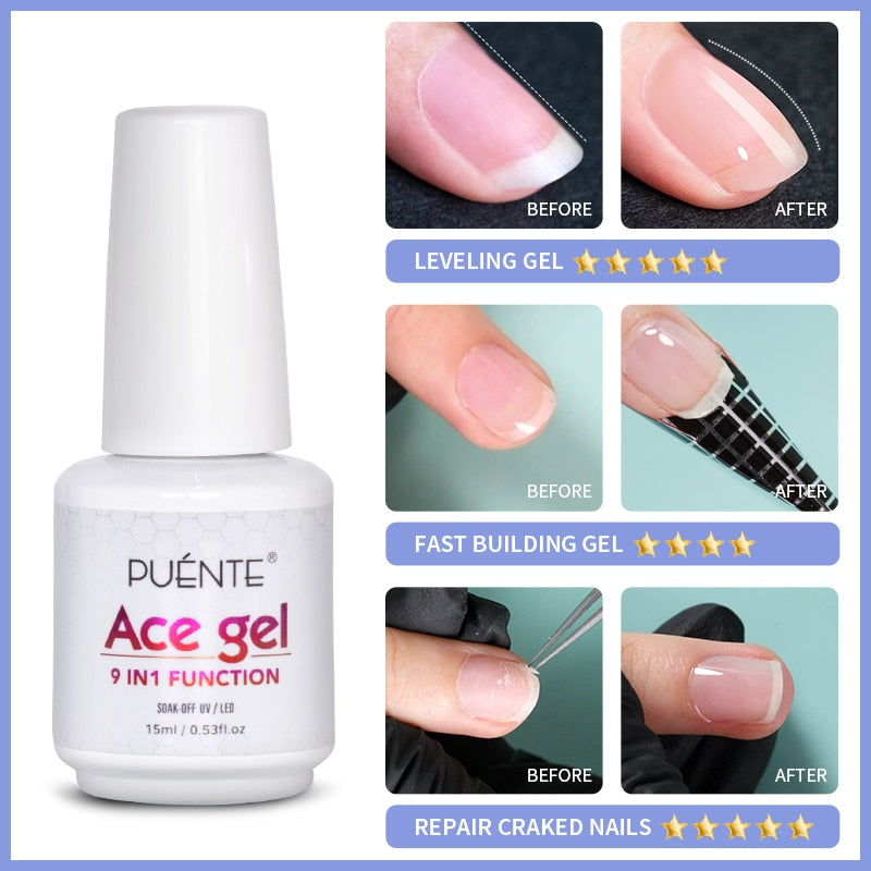 Nail Art Ace Base & Top Coat Crystal Primer Dehydrator Glue Gel Polish