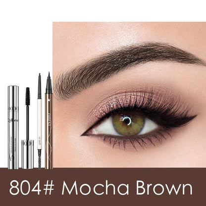 QIBEST 3pcs Eye Makeup Set Mascara Eyebrow Eyeliner Pencil