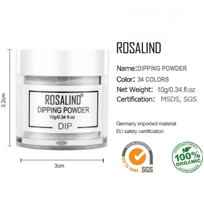 ROSALIND Nail Dipping Powder Set | French Glitter Shining Manicure Gel