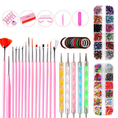 Beauty Parlour Nail Art Design Tools Kit | 37Pcs Nail Art Brushes Set