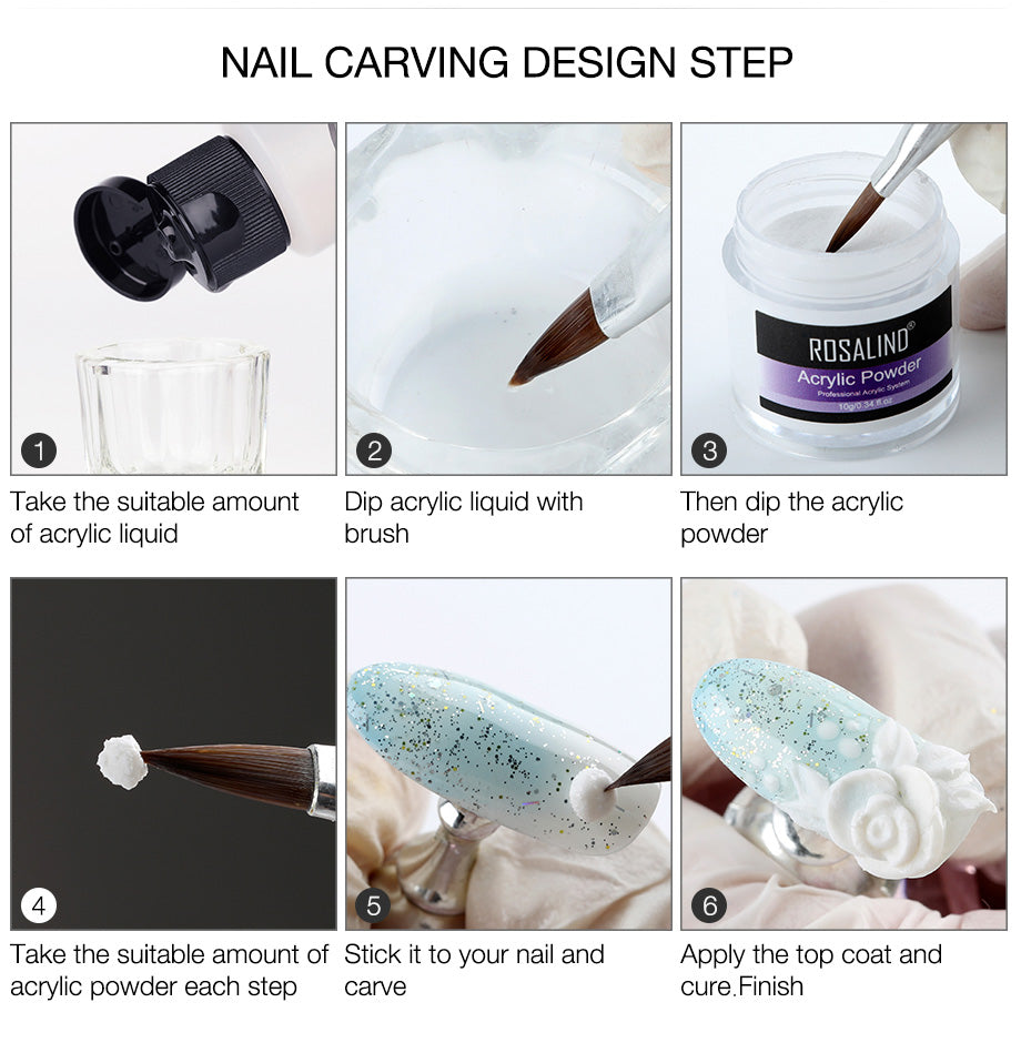 Manicure Nail Art Set | Rosalind Acrylic powder Set Gel Paint Kit