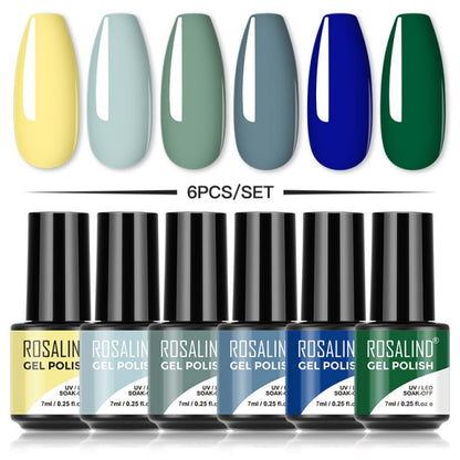 Manicure UV Nail Polish Glitter Set | 7ml 6PCS Nail Paint Set