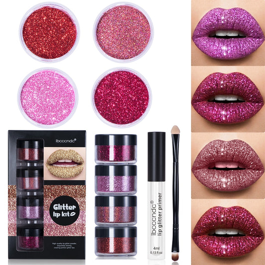Shinning Lips Glitter Lipstick | 4color/Set Glitter Lip Kit | Lip Gloss