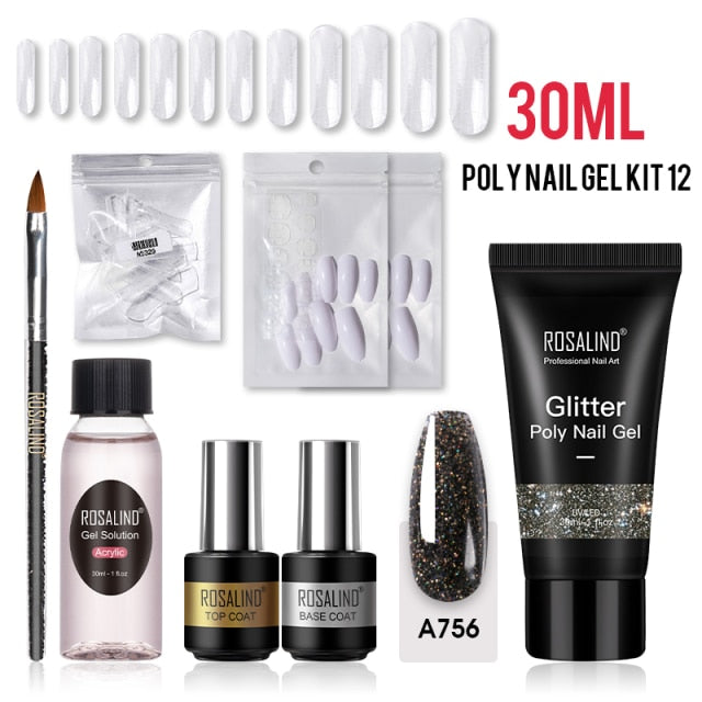 Manicure Nail Extension Paint  | Acryl Poly Gel Nail Set | Polygel Kit