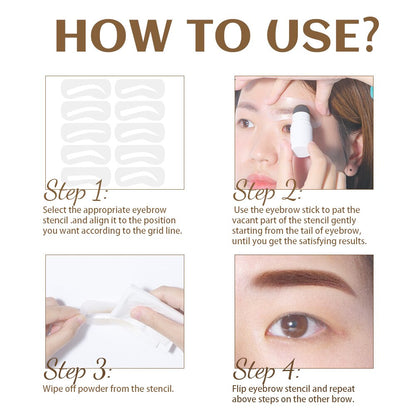 Eyebrow Stamp Kit | Eye Brow Makeup Stencil Set | Best Eyebrow Stamp
